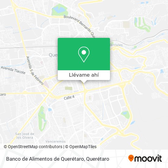 Mapa de Banco de Alimentos de Querétaro