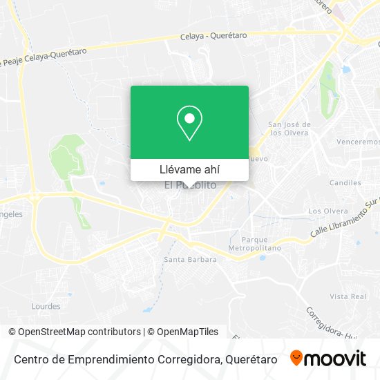 Mapa de Centro de Emprendimiento Corregidora