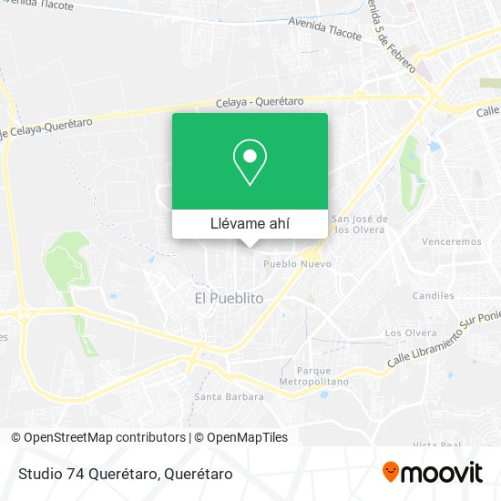 Mapa de Studio 74 Querétaro