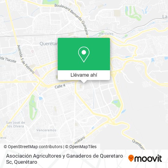 Mapa de Asociación Agricultores y Ganaderos de Queretaro Sc