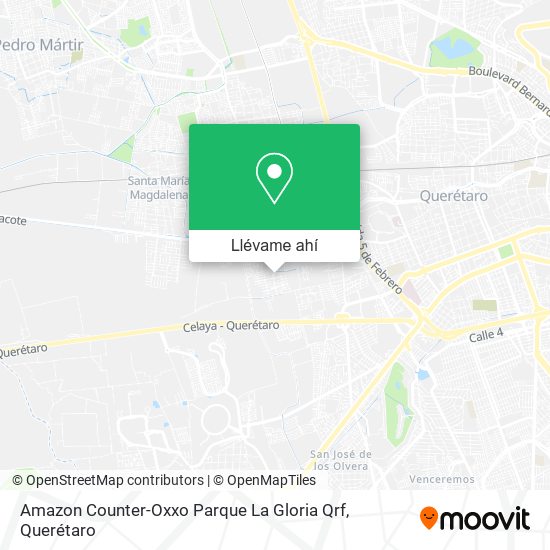 Mapa de Amazon Counter-Oxxo Parque La Gloria Qrf