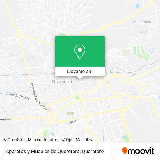 Mapa de Aparatos y Muebles de Queretaro