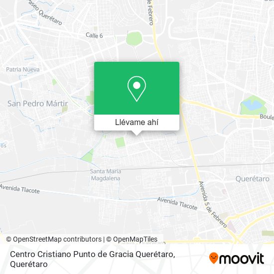 Mapa de Centro Cristiano Punto de Gracia Querétaro