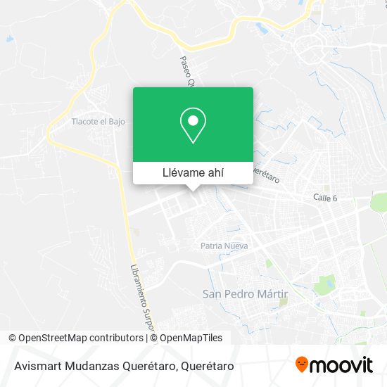 Mapa de Avismart Mudanzas Querétaro