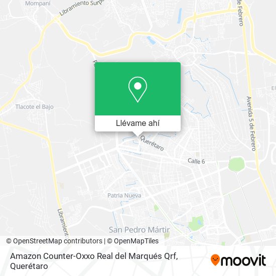 Mapa de Amazon Counter-Oxxo Real del Marqués Qrf