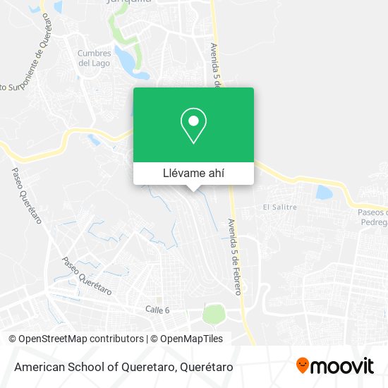 Mapa de American School of Queretaro