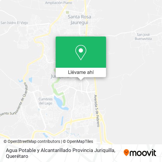 Mapa de Agua Potable y Alcantarillado Provincia Juriquilla