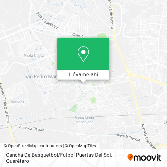 Cómo llegar a Cancha De Basquetbol / Futbol Puertas Del Sol en Santa María  Magdalena en Autobús?