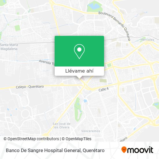 Mapa de Banco De Sangre Hospital General