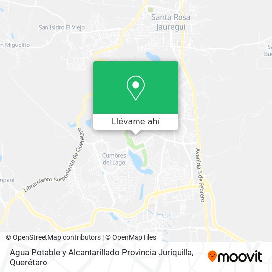 Mapa de Agua Potable y Alcantarillado Provincia Juriquilla