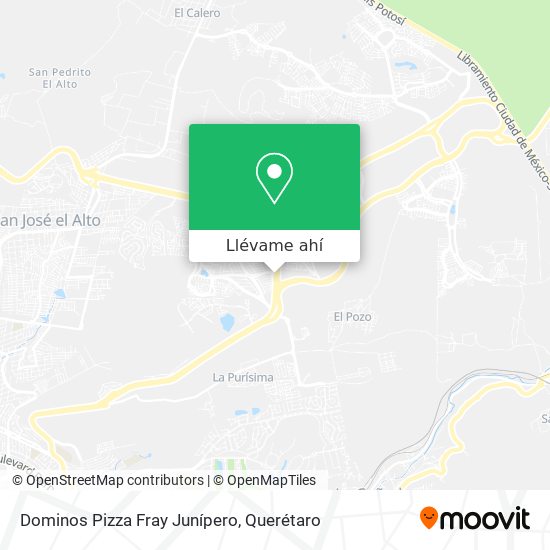 Mapa de Dominos Pizza Fray Junípero