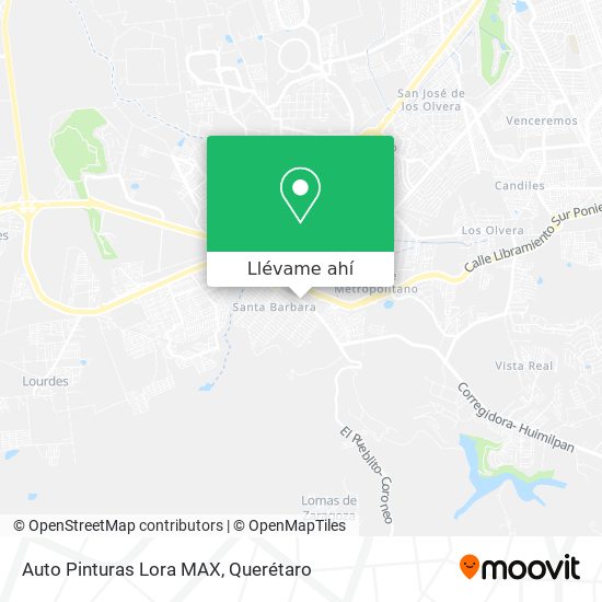 Mapa de Auto Pinturas Lora MAX