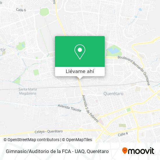 Mapa de Gimnasio / Auditorio de la FCA - UAQ