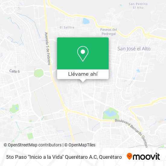 Mapa de 5to Paso "Inicio a la Vida" Querétaro A.C