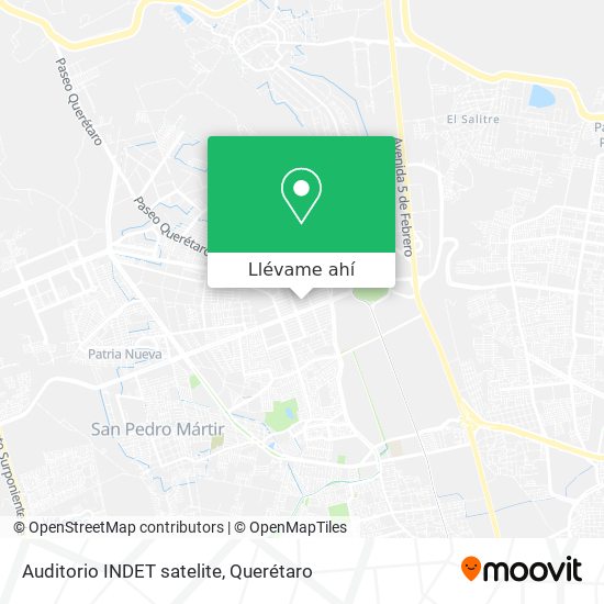 Mapa de Auditorio INDET satelite