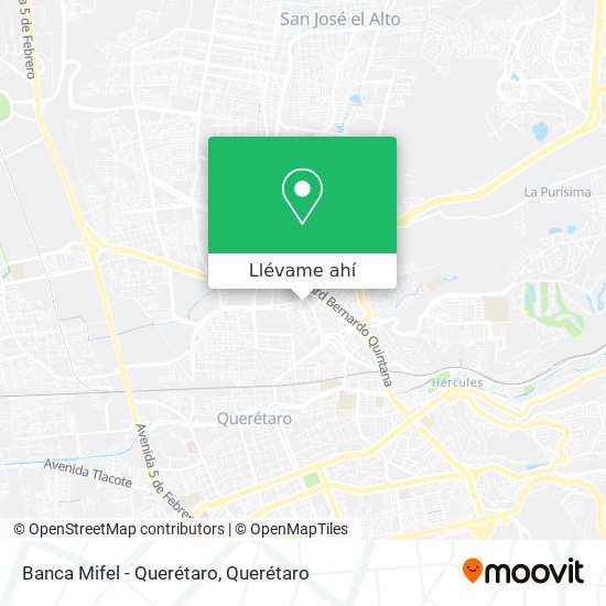 Mapa de Banca Mifel - Querétaro