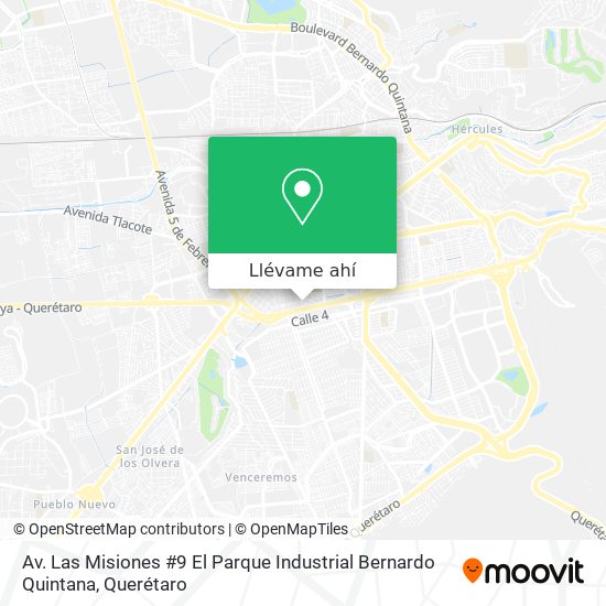 Mapa de Av. Las Misiones #9 El Parque Industrial Bernardo Quintana