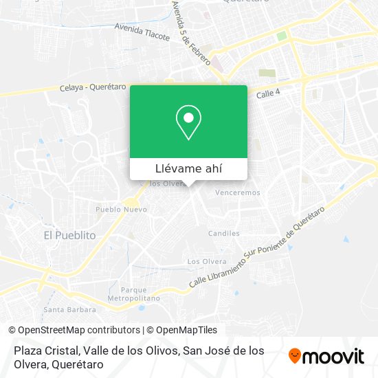 Mapa de Plaza Cristal, Valle de los Olivos, San José de los Olvera
