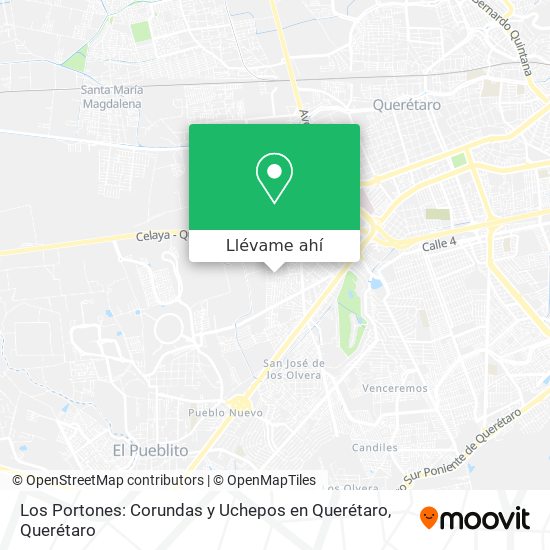Mapa de Los Portones: Corundas y Uchepos en Querétaro