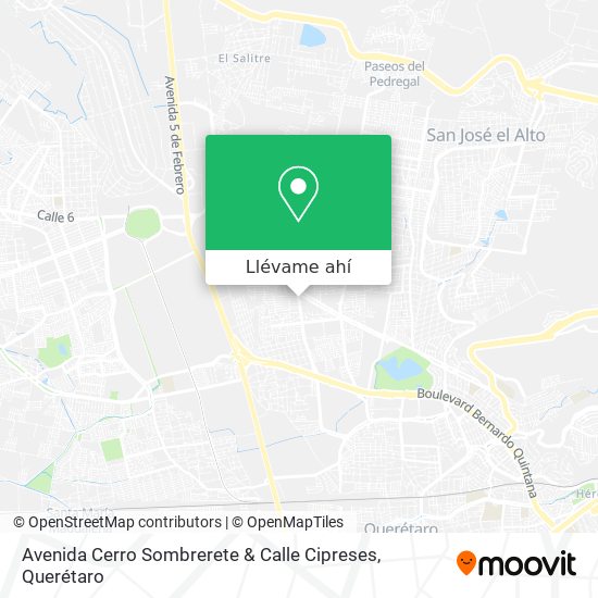 Mapa de Avenida Cerro Sombrerete & Calle Cipreses