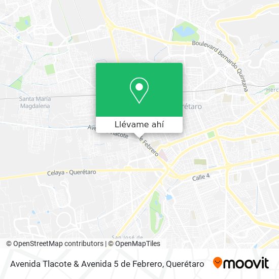 Mapa de Avenida Tlacote & Avenida 5 de Febrero