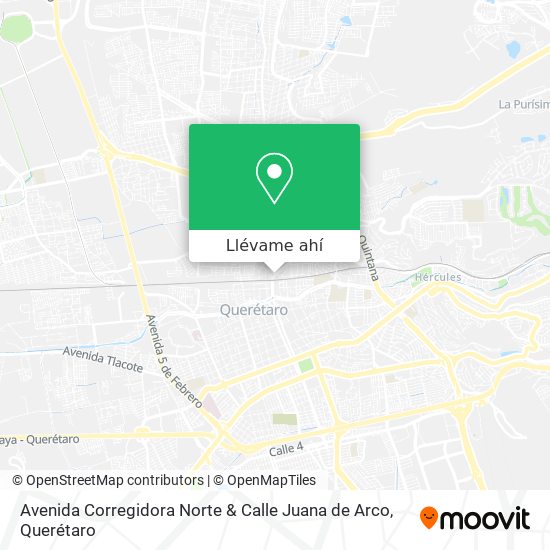 Mapa de Avenida Corregidora Norte & Calle Juana de Arco