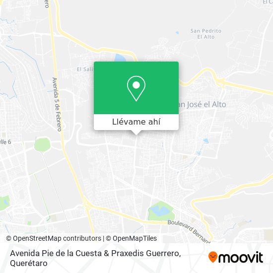 Mapa de Avenida Pie de la Cuesta & Praxedis Guerrero