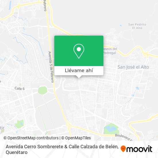 Mapa de Avenida Cerro Sombrerete & Calle Calzada de Belén