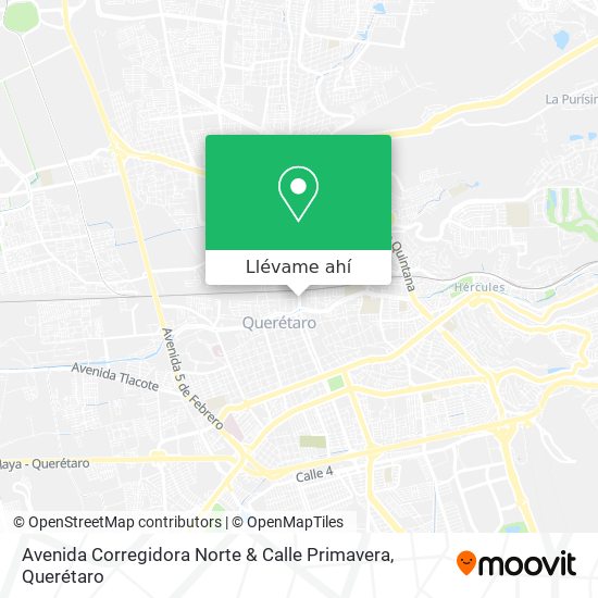 Mapa de Avenida Corregidora Norte & Calle Primavera