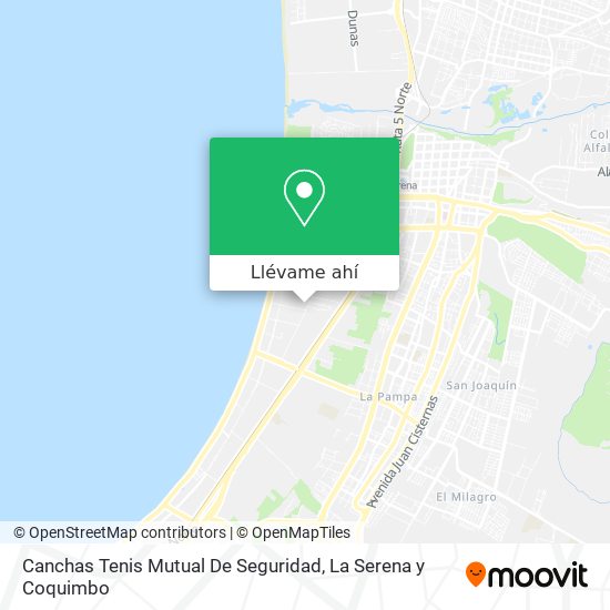 Mapa de Canchas Tenis Mutual De Seguridad