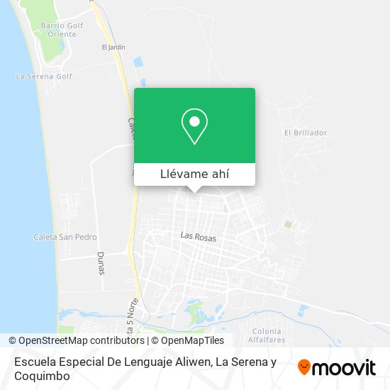 Mapa de Escuela Especial De Lenguaje Aliwen