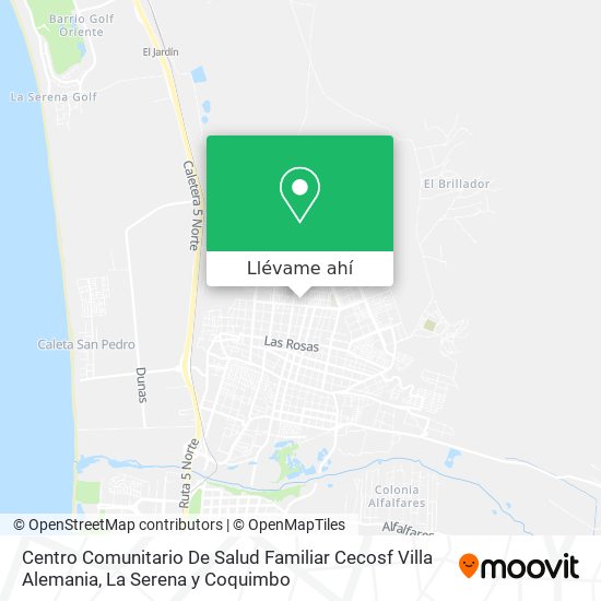 Mapa de Centro Comunitario De Salud Familiar Cecosf Villa Alemania