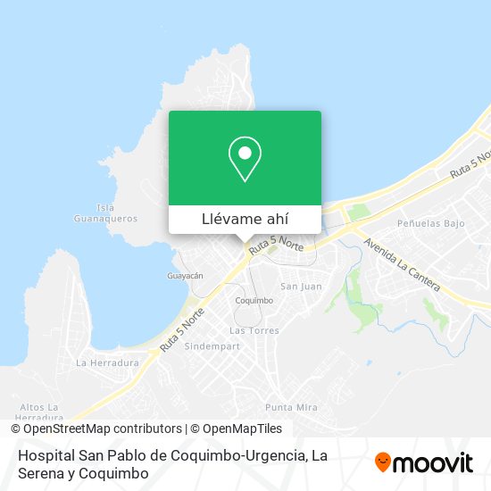 Mapa de Hospital San Pablo de Coquimbo-Urgencia