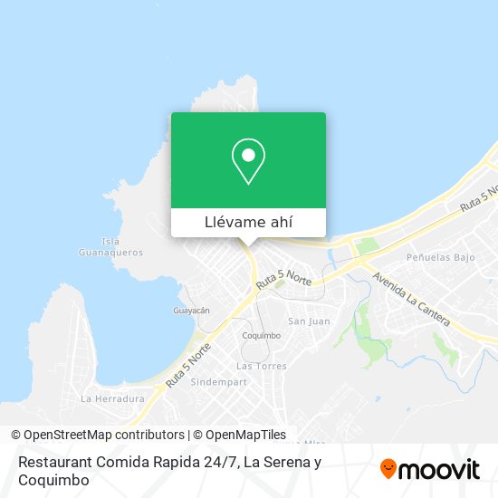 Mapa de Restaurant Comida Rapida 24/7