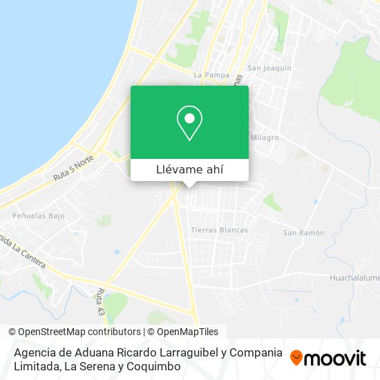 Mapa de Agencia de Aduana Ricardo Larraguibel y Compania Limitada