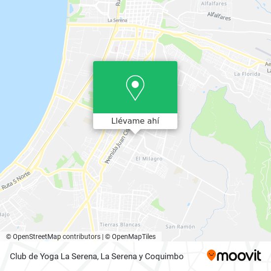 Mapa de Club de Yoga La Serena