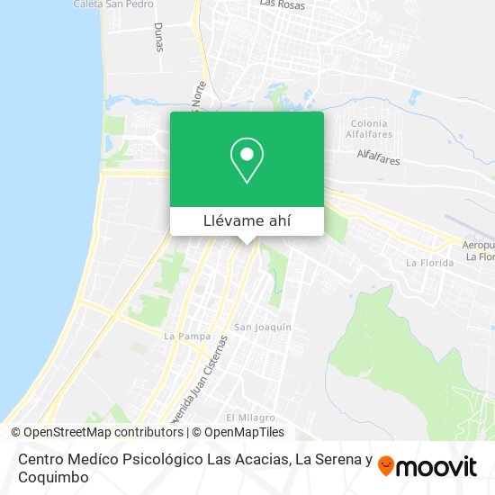 Mapa de Centro Medíco Psicológico Las Acacias
