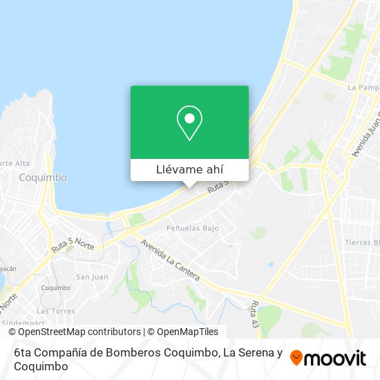 Mapa de 6ta Compañía de Bomberos Coquimbo