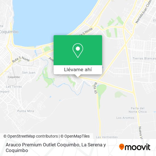 Mapa de Arauco Premium Outlet Coquimbo