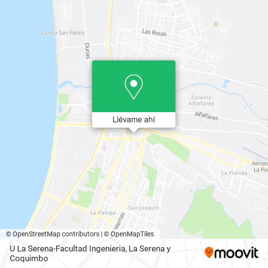 Mapa de U La Serena-Facultad Ingenieria