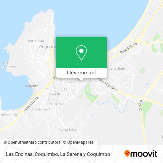 Mapa de Las Encinas, Coquimbo