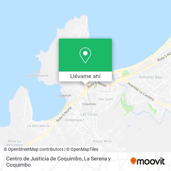 Mapa de Centro de Justicia de Coquimbo
