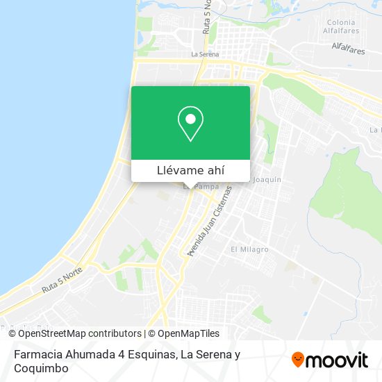 Mapa de Farmacia Ahumada 4 Esquinas