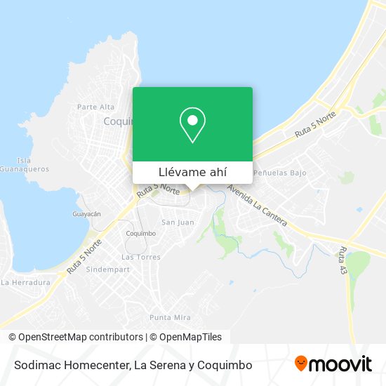 Mapa de Sodimac Homecenter