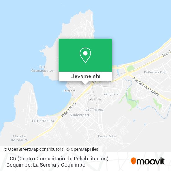 Mapa de CCR (Centro Comunitario de Rehabilitación) Coquimbo