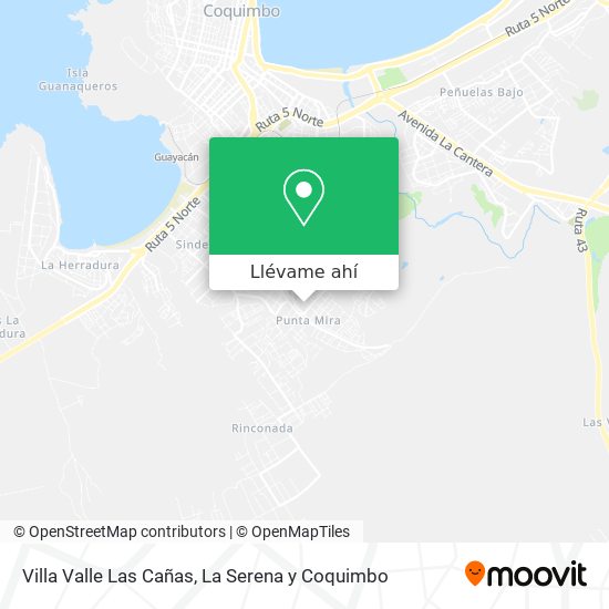 Mapa de Villa Valle Las Cañas