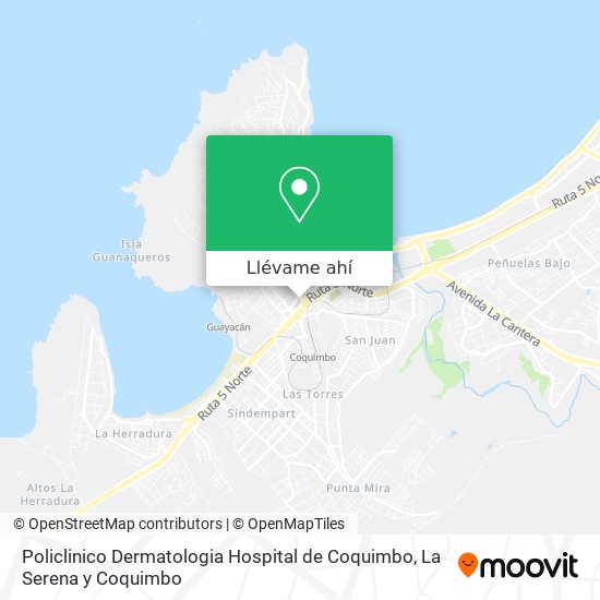 Mapa de Policlinico Dermatologia Hospital de Coquimbo