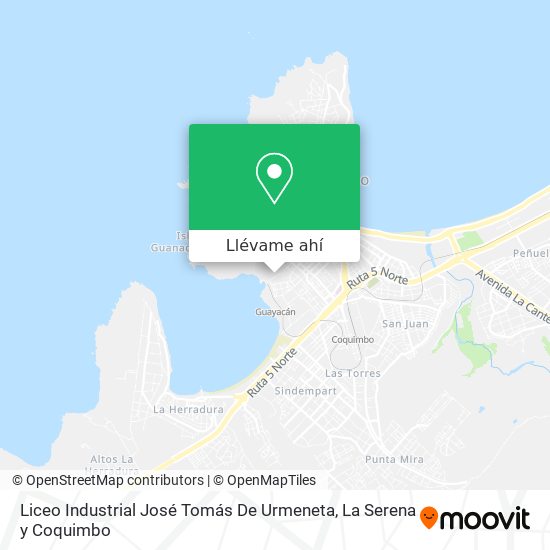 Mapa de Liceo Industrial José Tomás De Urmeneta