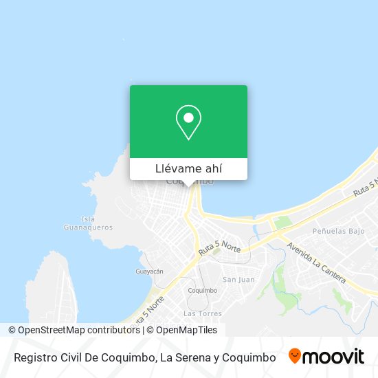 Mapa de Registro Civil De Coquimbo