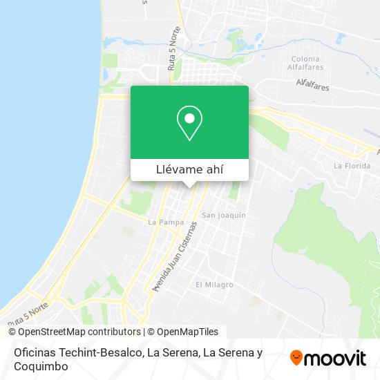 Mapa de Oficinas Techint-Besalco, La Serena
